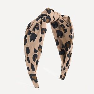 J. Crew Knot Headband in Leopard
